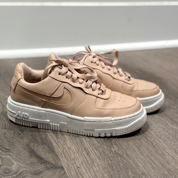 Nike Shoes - Nike Women's Light Pink‎ Air Force One Sneakers Size 6